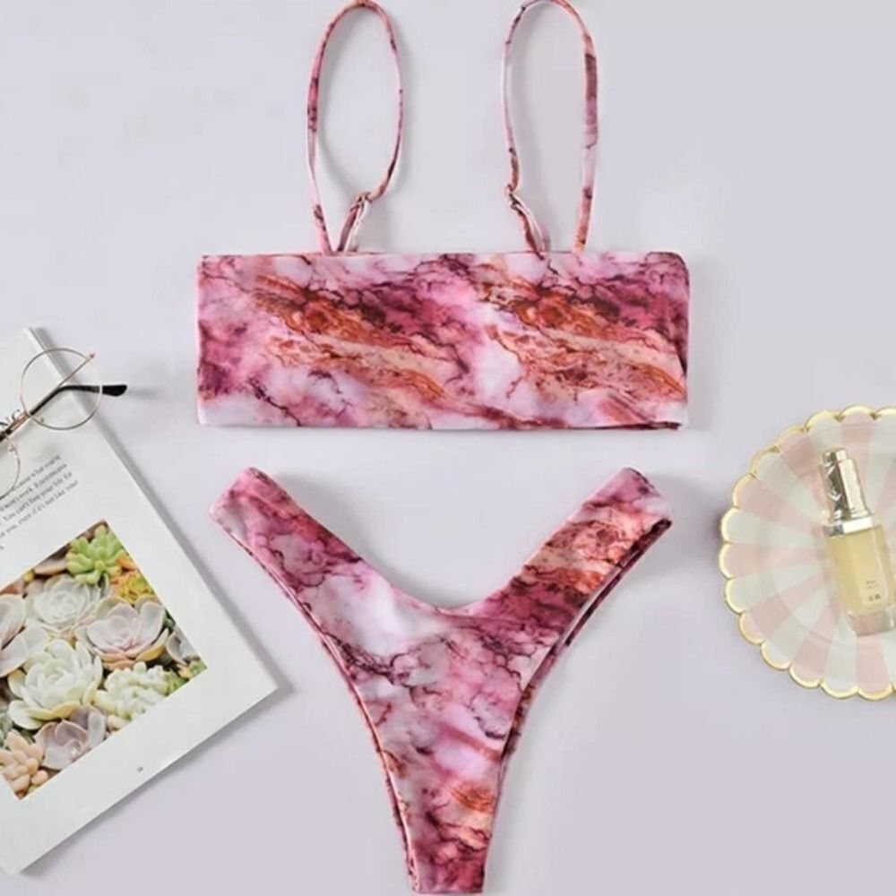 Madison ♡ Marble Bandeau Bikini M